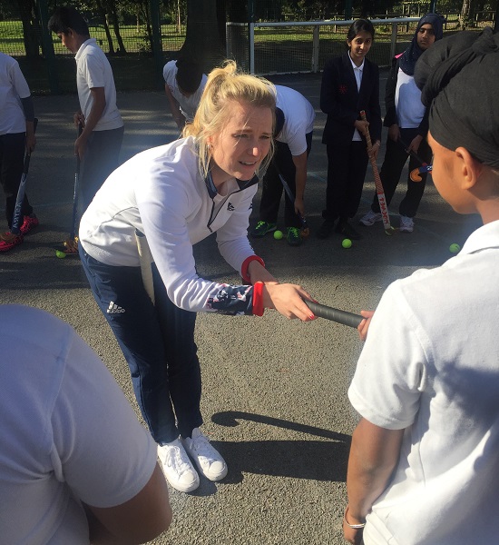Olympic gold medalist Hollie Webb in Southall